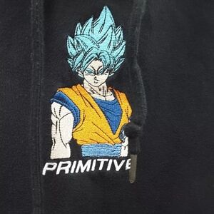 Primitive Primitive X Dragon Ball Z Super Black Hoodie with Anime Graphic Small